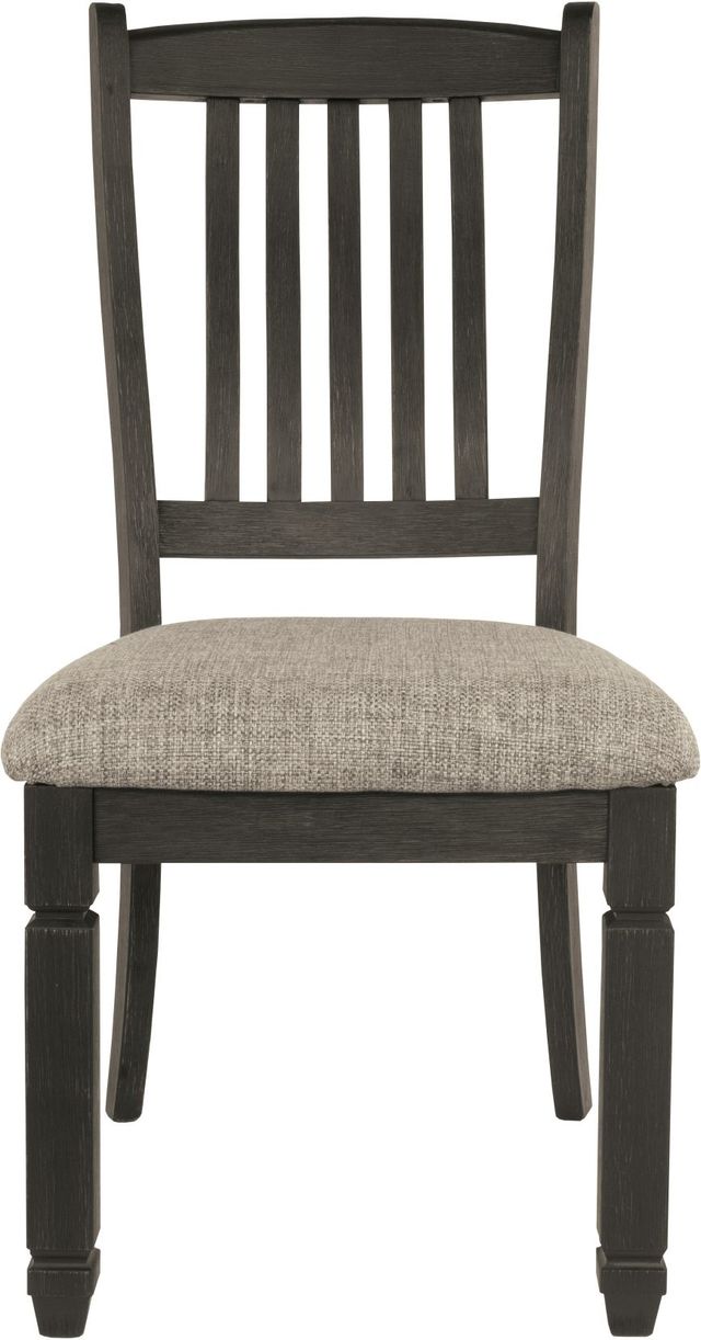 Signature Design by Ashley® Tyler Creek Black/Grayish Brown Slat Back Dining Side Chair-1