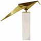 A & B Home Gold/White Close to You Medium Marble Base Accent Statuary-2