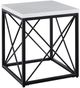 Steve Silver Co. Skyler White End Table with Black Base-0