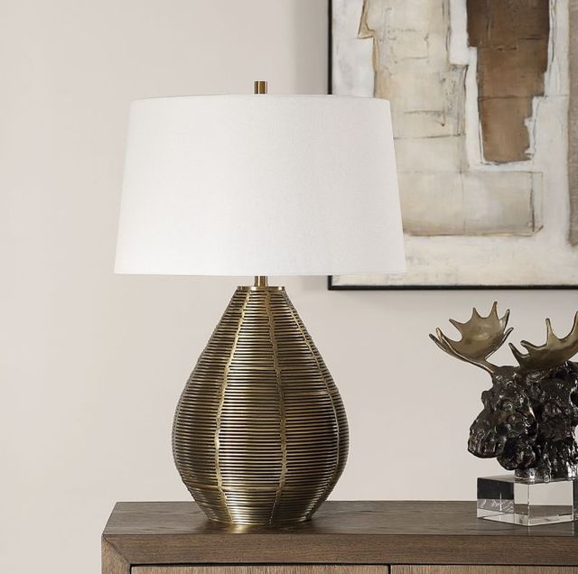 Uttermost® Knowles Brushed Brass Table Lamp-1