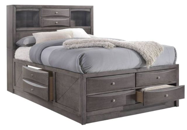 American Wholesale Furniture Emily 3-Piece Gray Queen Bedroom Set-1