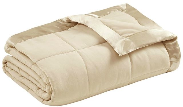 Olliix by Madison Park Ivory All Season Hypoallergenic Microfiber Down Alternative Full/Queen Windom Blanket-0