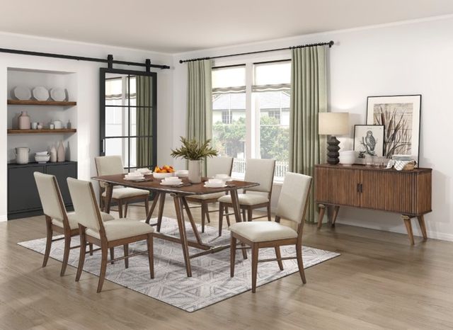 Homelegance® Monroe Cream/Walnut Side Chair-1