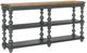 Legacy Classic Vintage Market Barnwood Oak Console Table with Mallard Green Base-0