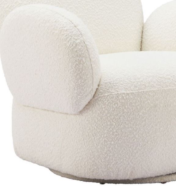 Zuo® Modern Pilka White Swivel Accent Chair-1