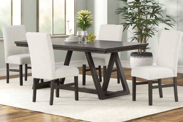 New Classic® Home Furnishings High Line 5-Piece Walnut/White Dining Set-1
