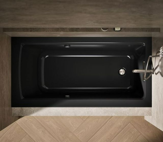 KOHLER® Archer® Black 60" x 30" Alcove Heated BubbleMassage™ Air Bath - Right Drain-1
