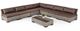 VIG Furniture Modrest Delaware 2-Piece Beige/Gray Sectional Sofa with Rectangular Coffee Table Set-1