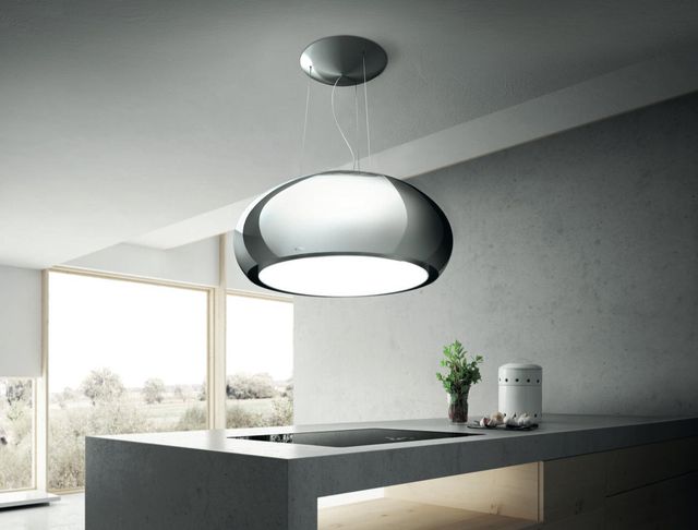 Elica Iconic Seashell 32" Mirror Stainless Island Range Hood-1