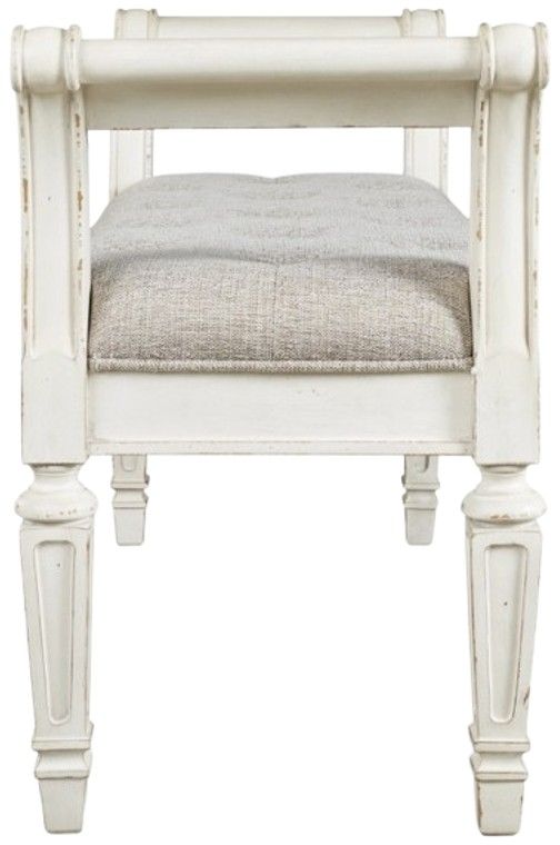 Signature Design by Ashley® Realyn Antique White Accent Bench-1