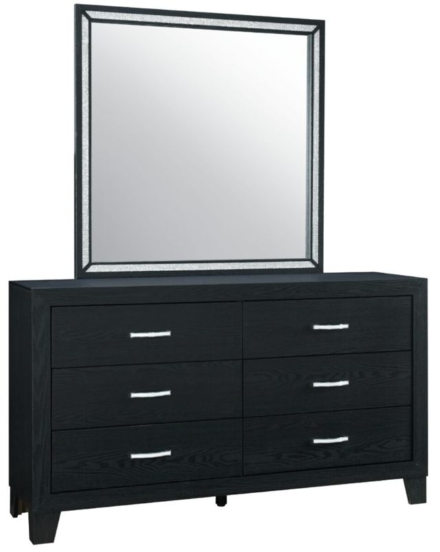 Global Furniture USA Reid 5-Piece Black King Bedroom Set with LED -3
