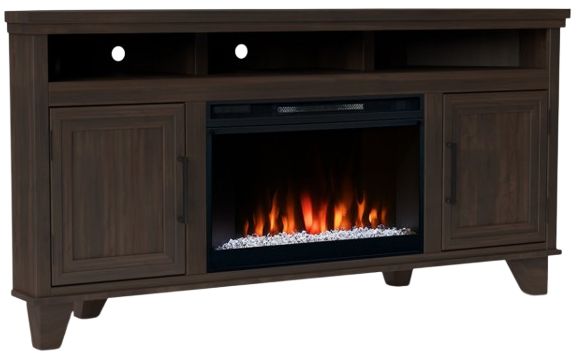 Legends Home Real Cozy Sonoma Java 64" Corner Fireplace Console-0