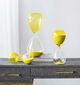 A & B Home Clear/Yellow Small Hourglass-3