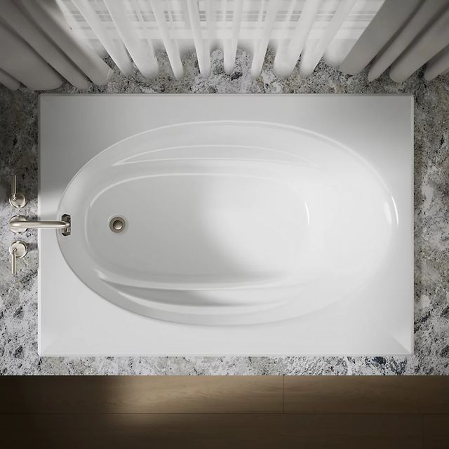 KOHLER® Windward® White 60" x 42" Drop-In Bath-4