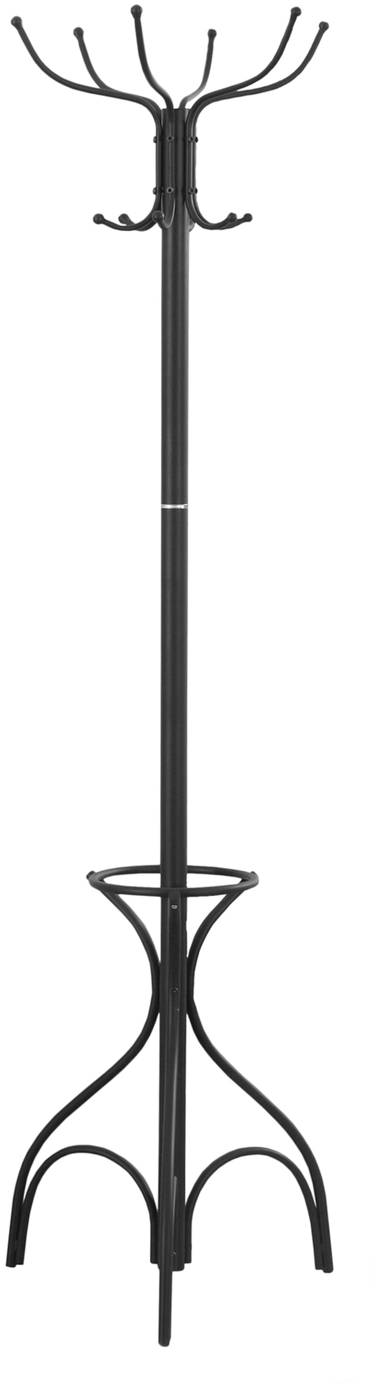 Monarch shops Contemporary Coat Rack In Black Finish I 2065