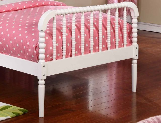 Coaster® Jones White Twin Headboard, Footboard, and Slats-2