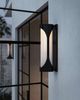Currey & Company Swale Black/White Glass/Metal Small Outdoor Wall Sconce-4