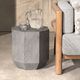 Classic Home Morse Dark Gray Concrete Outdoor End Table-1