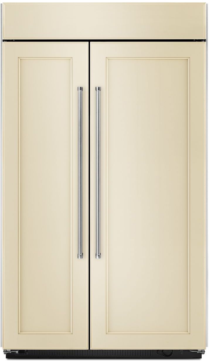 KitchenAid 25.5 Cu. ft 42 Inch Width Built in Side by Side Refrigerator KBSN602EPA Panel Ready