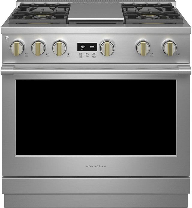 Monogram® Statement Collection 36" Stainless Steel Pro Style Gas Range-0