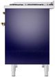 Ilve® Nostalgie II Series 40" Midnight Blue Pro Style Dual Fuel Range-4