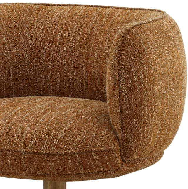 Dovetail Furniture Aisha Mustard Swivel Chair-3