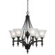 Cal® Lighting & Accessories Rockwood 6-Light Dark Bronze Chandelier-0