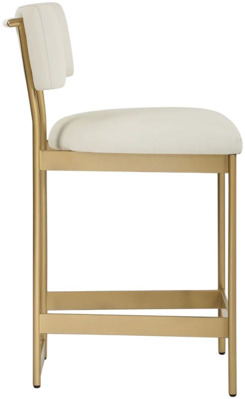 Uttermost® Apsley Gold/White Counter Stool-4