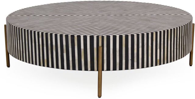 Moe's Home Collection Chameau Black/White Large Coffee Table-0