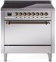 Ilve® Nostalgie II Series 36" Stainless Steel Pro Style Induction Range-0