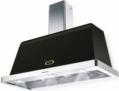 Lofra® Dolcevita 48" Matte Black Wall Mounted Range Hood
