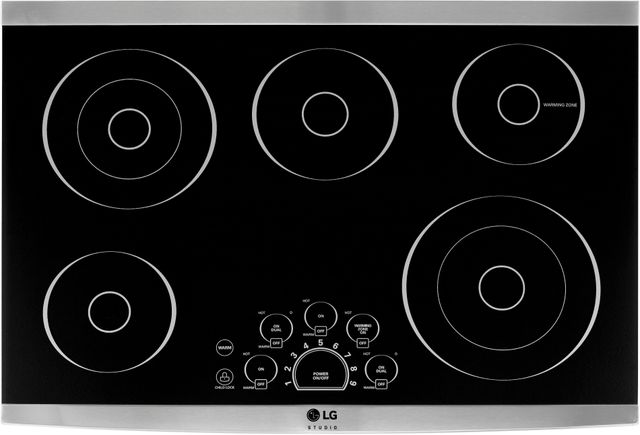 LG Studio 30" Stainless Steel Frame Electric Cooktop-0