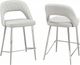 Brassex Inc. Walden 2-Piece Chrome/Grey Counter Stool Set-2