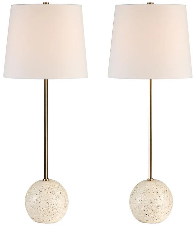 Renwil® Everren Davide 2-Piece Cream Table Lamp-3