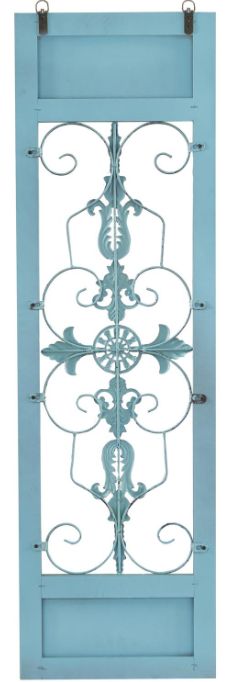 Deco Marche Scroll Arabesque Teal Wall Art Panel-2