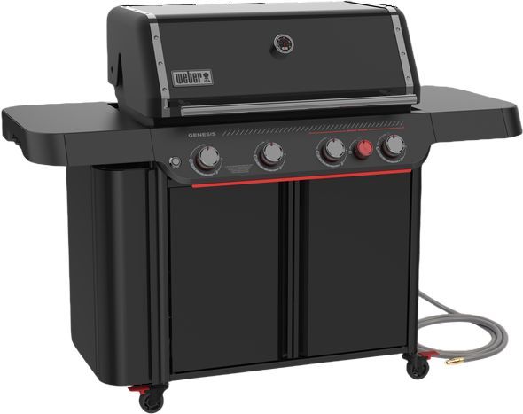 Weber® Genesis® E-430 Stealth® Edition 4-Burner Matte Black Freestanding Natural Gas Grill-3