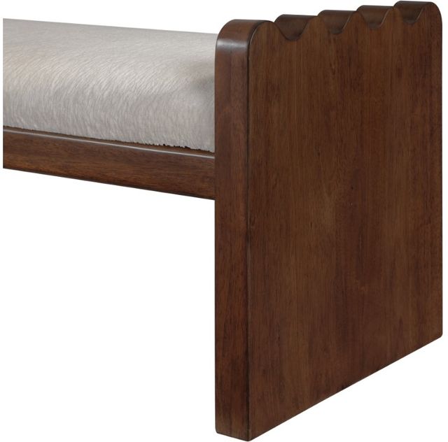 Meridian Furniture Sonia Beige/Walnut Bench-3