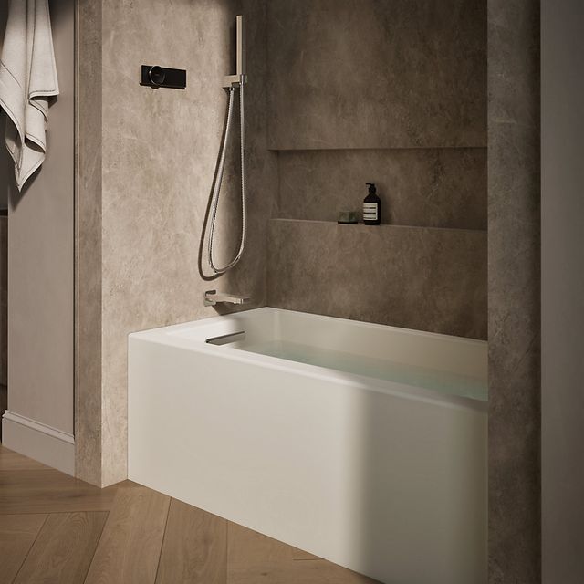 KOHLER® Underscore® Biscuit 60" x 30" Bath - Left Drain-2