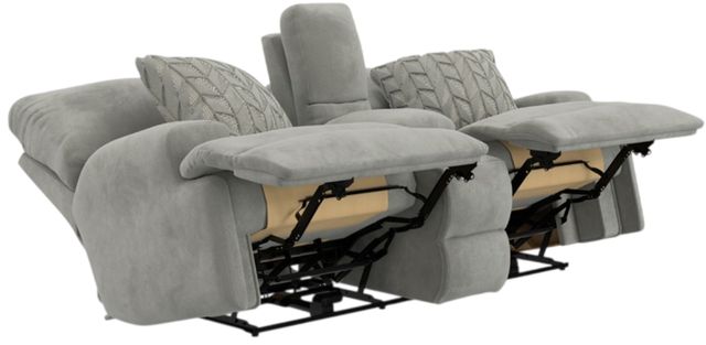 American Wholesale Furniture Renaldo Stone Power Reclining Loveseat with Console-1