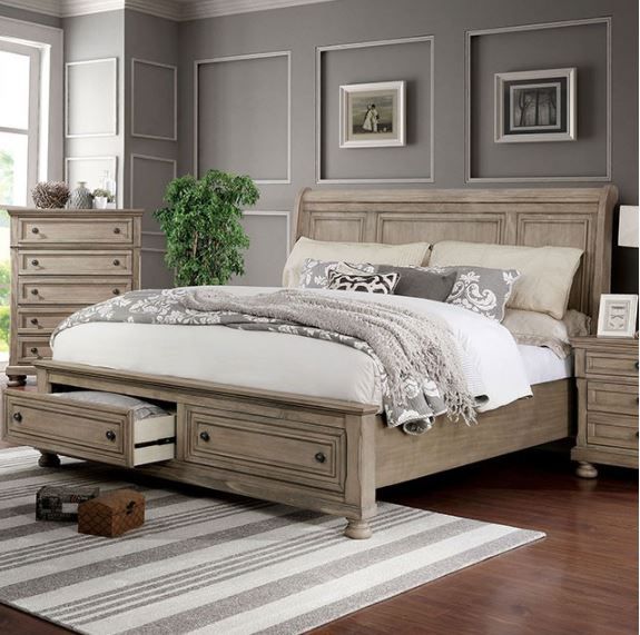 Furniture of America® Wells Gray Queen Bed-0