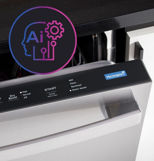 GE Profile™ 24" Fingerprint Resistant Black Stainless Steel Top Control Built In Dishwasher-7
