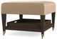 Bassett® Furniture Kara Leather Ottoman with Tray-1
