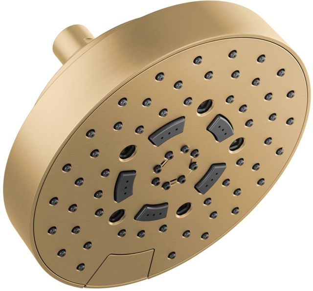 Brizo Essential™ Brilliance® Luxe Gold® 2.5 GPM Linear Round H2Okinetic® Multi-Function Wall Mount Shower Head-0