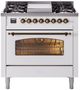 Ilve® Nostalgie II Series 36" White Pro Style Dual Fuel Range-1