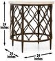 Steve Silver Co. Roland White End Table with Bronze Base-2