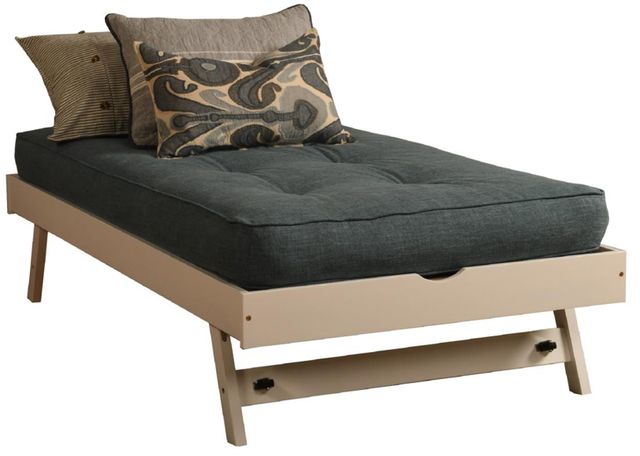 Kodiak Furniture Boho Linen Aqua/White Twin Pop Up Bed with Mattress-0