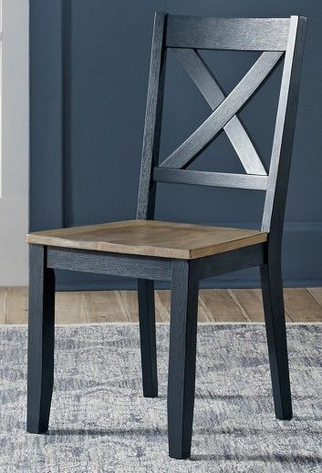 Liberty Furniture Lakeshore 5-Piece Black/Navy/White Pedestal Table Set-2