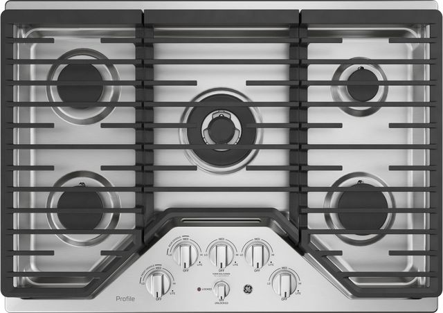 GE Profile™ 30" Stainless Steel Gas Cooktop-0