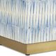 Currey & Company Nadene Blue Accent Table with Brushed Brass Base -2
