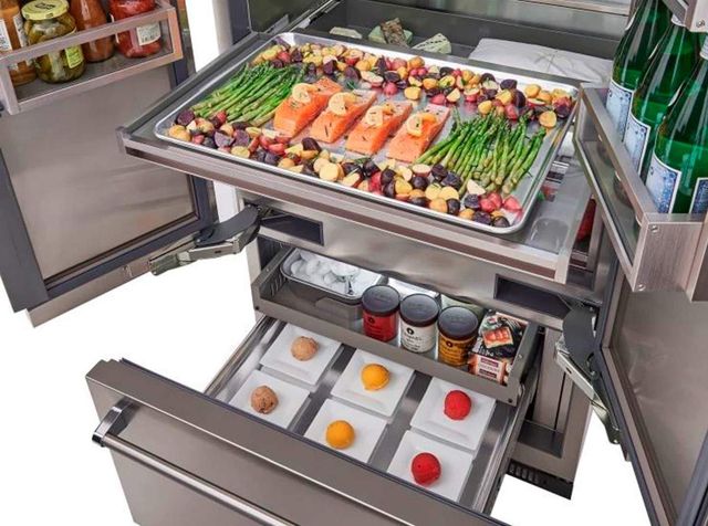 BlueStar® 36" 22.2 Cu. Ft. Color Match Built-In French Door Refrigerator-3